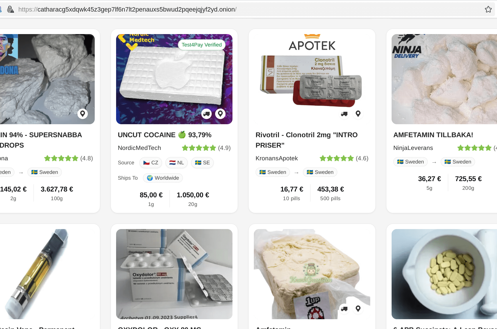 Catharsis Market interface preview showing marketplace features